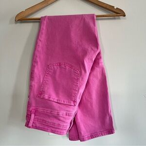 KUT from the Kloth Naomi High Rise Ankle Straight Pink Jeans Size 2L